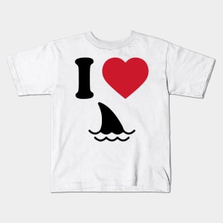 I Love Sharks Kids T-Shirt